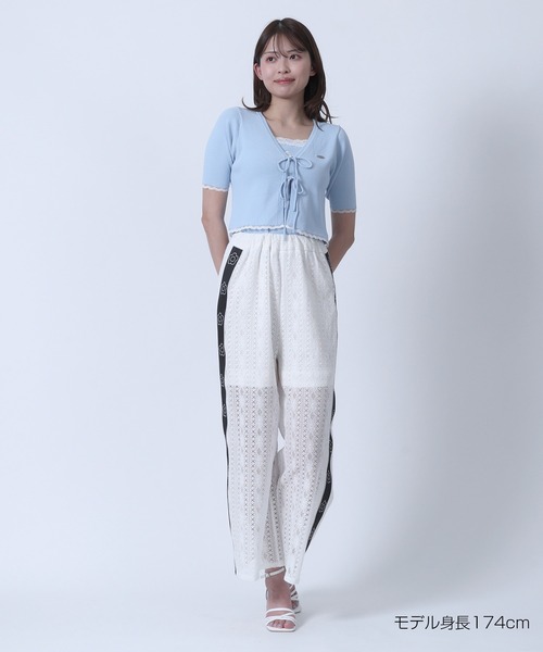 MARY QUANT(マリークワント)の「フロントリボンニット アンサンブル(Tシャツ/カットソー・レディース・マルチ/ホワイト/ライトブルー/ブラック・M)」の18枚目の写真