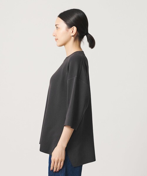 BEAUTY&YOUTH UNITED ARROWS(ビューティーアンドユースユナイテッドアローズ)の「コットンポリエステル ハーフスリーブ ニットプルオーバー ウォッシャブル(ニット/セーター・レディース・オリーブ/オフホワイト/ダークグレー・FREE)」の14枚目の写真