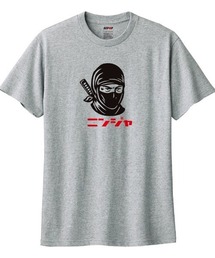 NIPOP(ニポップ) 半袖Tシャツ ニンジャ 和 ロゴ イラスト プリント インバウンド お土産 カットソー メンズ ユニセックス