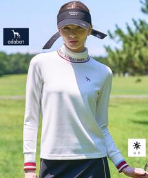 adabat（アダバット）の「【ADABAT NAVY】UVカット ロゴリブタートルネックプルオーバー（Tシャツ/カットソー）」