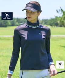 adabat（アダバット）の「【ADABAT NAVY】UVカット ロゴリブタートルネックプルオーバー（Tシャツ/カットソー）」