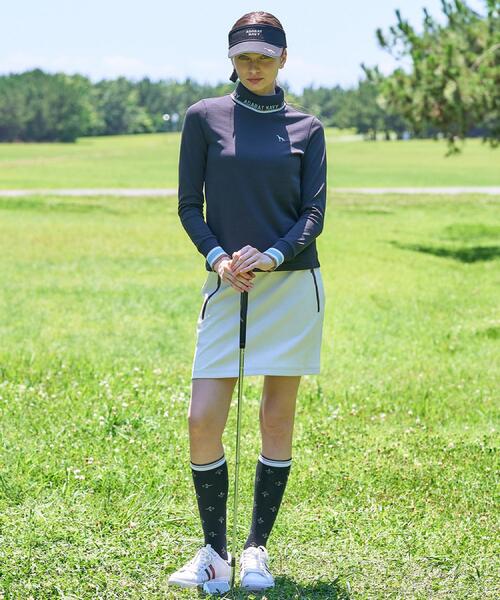 adabat(アダバット)の「【ADABAT NAVY】UVカット ロゴリブタートルネックプルオーバー(Tシャツ/カットソー・レディース・ホワイト/ブラック・38/40/42)」の13枚目の写真