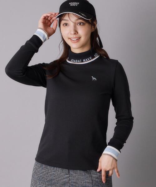 adabat(アダバット)の「【ADABAT NAVY】UVカット ロゴリブタートルネックプルオーバー(Tシャツ/カットソー・レディース・ホワイト/ブラック・38/40/42)」の14枚目の写真