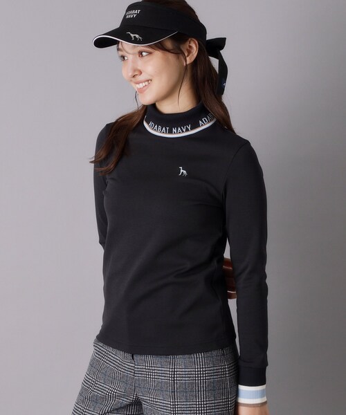 adabat(アダバット)の「【ADABAT NAVY】UVカット ロゴリブタートルネックプルオーバー(Tシャツ/カットソー・レディース・ホワイト/ブラック・38/40/42)」の15枚目の写真