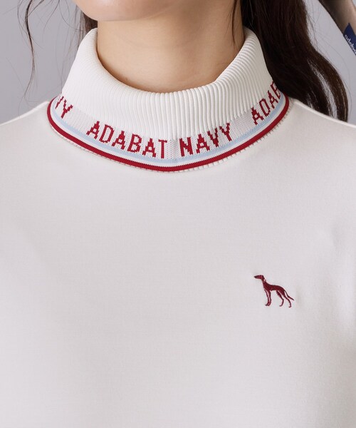 adabat(アダバット)の「【ADABAT NAVY】UVカット ロゴリブタートルネックプルオーバー(Tシャツ/カットソー・レディース・ホワイト/ブラック・38/40/42)」の22枚目の写真
