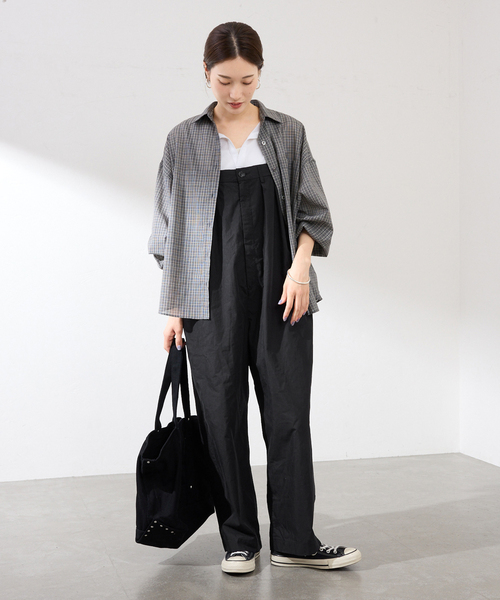 FRAMeWORK（フレームワーク）の「BURK 別注ベアオールインワン（つなぎ/オールインワン・レディース・ベージュ/ブラック・38/36）」の3枚目の写真