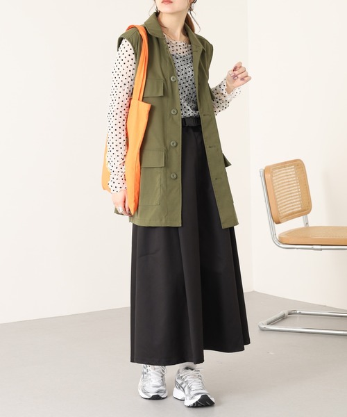 laulea(ラウレア)の「laulea クライミングベルト付フレアースカート(スカート・レディース・ブラウン/カーキ/モカ/ブラック・M)」の11枚目の写真