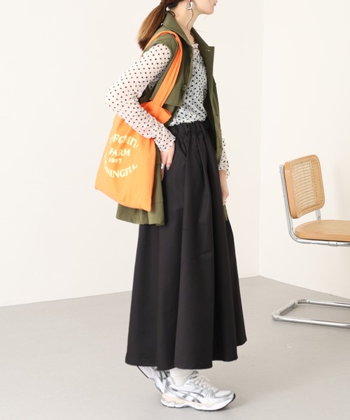 laulea(ラウレア)の「laulea クライミングベルト付フレアースカート(スカート・レディース・ブラウン/カーキ/モカ/ブラック・M)」の12枚目の写真