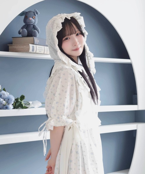 Whinny(ホワイニー)の「Whinny/【2026夏新作♪】真夏にワンピちゃん(ワンピース・レディース・ネイビー/ホワイト・FREE)」の9枚目の写真