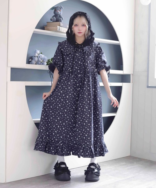 Whinny(ホワイニー)の「Whinny/【2026夏新作♪】真夏にワンピちゃん(ワンピース・レディース・ネイビー/ホワイト・FREE)」の10枚目の写真