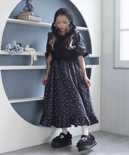 Whinny(ホワイニー)の「Whinny/【2026夏新作♪】真夏にワンピちゃん(ワンピース・レディース・ネイビー/ホワイト・FREE)」の11枚目の写真