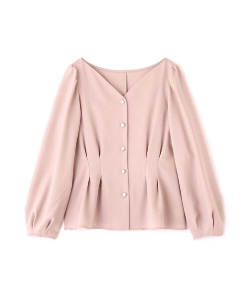 NATURAL BEAUTY BASIC(ナチュラルビューティーベーシック)の「<ちょうど、いい服>きゅっと、メリハリ仕掛けトップス(シャツ/ブラウス・レディース・ライトベージュ/ブラウン/ライトグリーン/ピンク・SMALL/MEDIUM)」の5枚目の写真