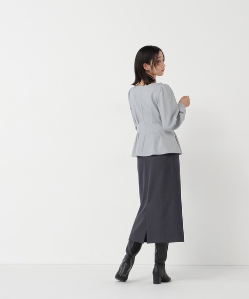 NATURAL BEAUTY BASIC(ナチュラルビューティーベーシック)の「<ちょうど、いい服>きゅっと、メリハリ仕掛けトップス(シャツ/ブラウス・レディース・ライトベージュ/ブラウン/ライトグリーン/ピンク・SMALL/MEDIUM)」の21枚目の写真
