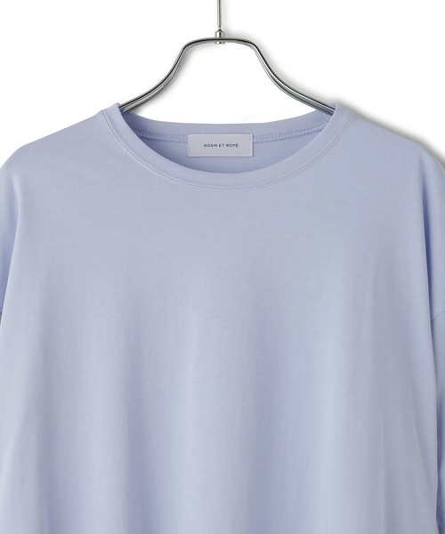 ADAM ET ROPE'(アダムエロペ)の「シャツカフスロングスリーブTシャツ(シャツ/ブラウス・レディース・ホワイト/サックスブルー・FREE)」の14枚目の写真