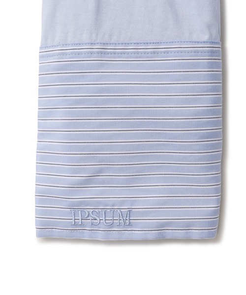 ADAM ET ROPE'(アダムエロペ)の「シャツカフスロングスリーブTシャツ(シャツ/ブラウス・レディース・ホワイト/サックスブルー・FREE)」の8枚目の写真