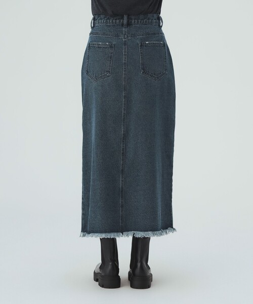 BEAMS HEART(ビームスハート)の「レース デニム ナロー スカート(デニムスカート・レディース・ネイビー/グレー・MEDIUM/SMALL)」の12枚目の写真