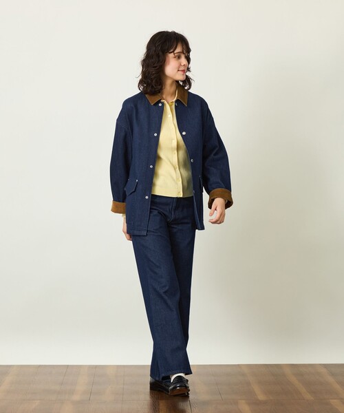 MACKINTOSH PHILOSOPHY(マッキントッシュ フィロソフィー)の「GREY LABEL ワークブルゾン(ステンカラーコート・レディース・ブラック/ダークネイビー・2/6)」の3枚目の写真