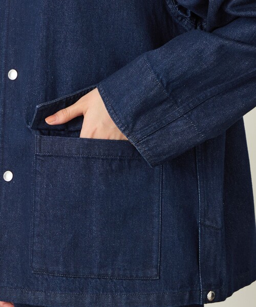 MACKINTOSH PHILOSOPHY(マッキントッシュ フィロソフィー)の「GREY LABEL ワークブルゾン(ステンカラーコート・レディース・ブラック/ダークネイビー・2/6)」の7枚目の写真