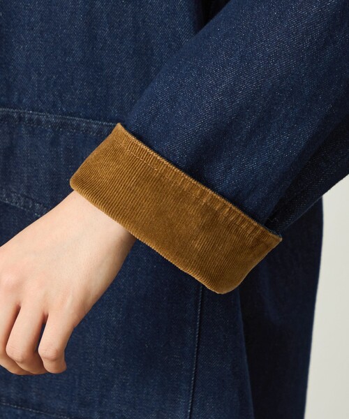 MACKINTOSH PHILOSOPHY(マッキントッシュ フィロソフィー)の「GREY LABEL ワークブルゾン(ステンカラーコート・レディース・ブラック/ダークネイビー・2/6)」の8枚目の写真
