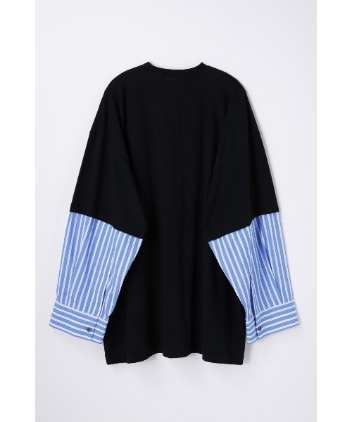 nagonstans(ナゴンスタンス)の「extra wide combi long-sleeves t-shirt(Tシャツ/カットソー・レディース・ブラック/ダークグリーン/ホワイト・MEDIUM)」の13枚目の写真
