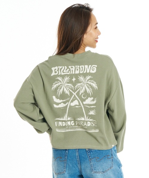 BILLABONG（ビラボン）の「BILLABONG ウィメンズ SURF CAMP SUNSETS LE TEE ロンT 【2026年秋冬モデル】/ビラボンショート丈長袖ロンT（Tシャツ/カットソー・レディース・イエロー系その他/エメラルド/アイボリー/グレー・MEDIUM/LARGE）」の5枚目の写真