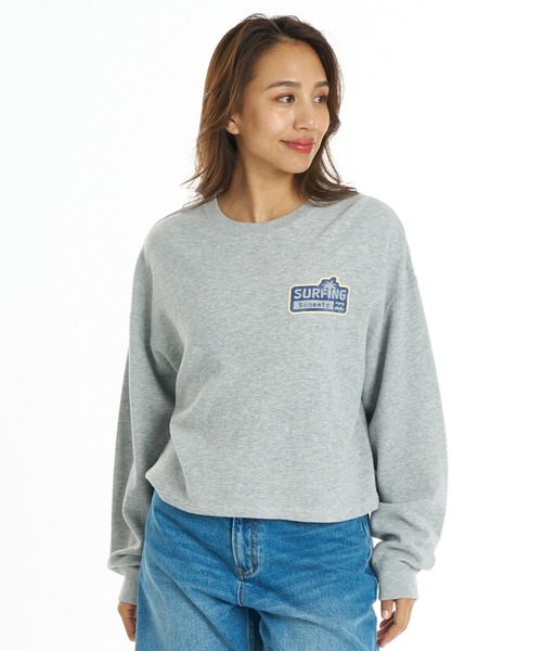 BILLABONG（ビラボン）の「BILLABONG ウィメンズ SURF CAMP SUNSETS LE TEE ロンT 【2026年秋冬モデル】/ビラボンショート丈長袖ロンT（Tシャツ/カットソー・レディース・イエロー系その他/エメラルド/アイボリー/グレー・MEDIUM/LARGE）」の16枚目の写真