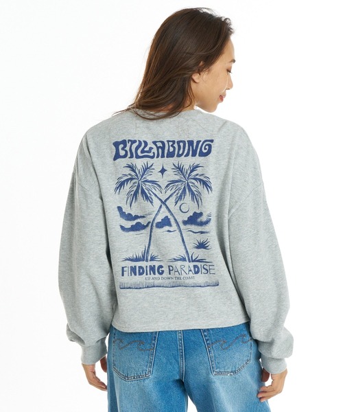 BILLABONG（ビラボン）の「BILLABONG ウィメンズ SURF CAMP SUNSETS LE TEE ロンT 【2026年秋冬モデル】/ビラボンショート丈長袖ロンT（Tシャツ/カットソー・レディース・イエロー系その他/エメラルド/アイボリー/グレー・MEDIUM/LARGE）」の8枚目の写真