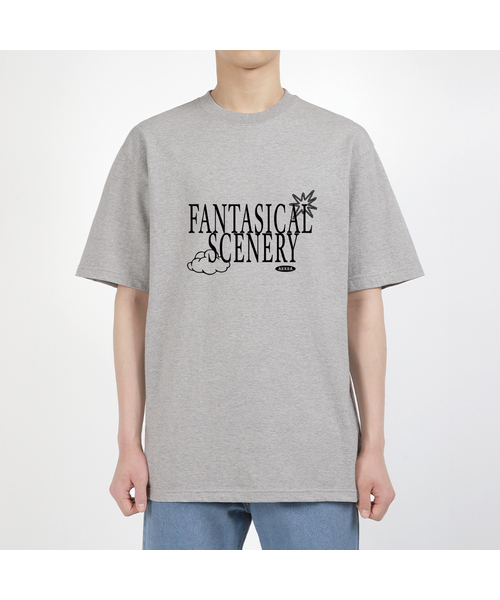 AEXEA(アクシー)の「シナリー 半袖Tシャツ F04BRD_ABX11017(Tシャツ/カットソー・メンズ・ブルー/ホワイト/グレー系その他/ブラック・S/XL/L/M)」の1枚目の写真