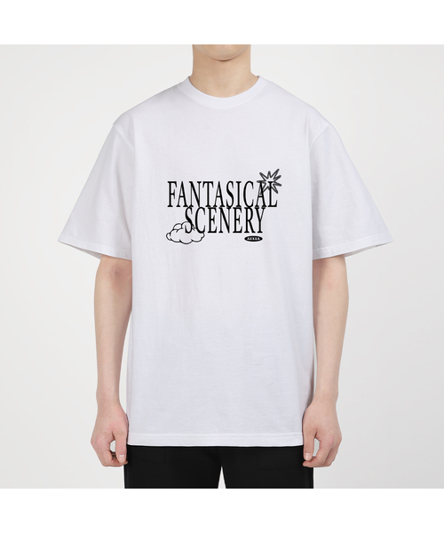 AEXEA(アクシー)の「シナリー 半袖Tシャツ F04BRD_ABX11017(Tシャツ/カットソー・メンズ・ブルー/ホワイト/グレー系その他/ブラック・S/XL/L/M)」の2枚目の写真