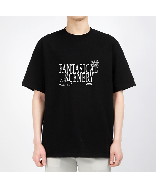 AEXEA(アクシー)の「シナリー 半袖Tシャツ F04BRD_ABX11017(Tシャツ/カットソー・メンズ・ブルー/ホワイト/グレー系その他/ブラック・S/XL/L/M)」の3枚目の写真