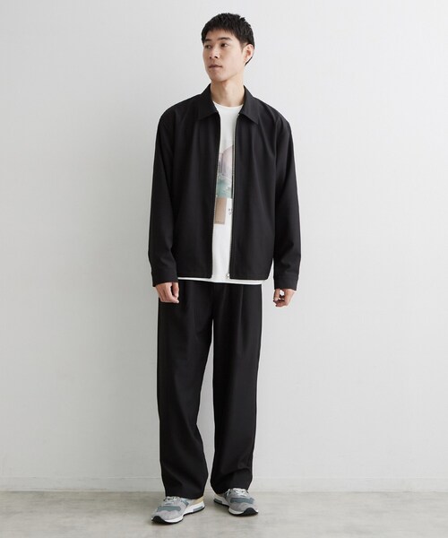 THE SHOP TK (ザ ショップ ティーケー )の「【セットアップ可/洗濯機OK】ウールライクワイドイージーパンツ(その他パンツ・メンズ・ブラック/チャコールグレー・03/02)」の9枚目の写真