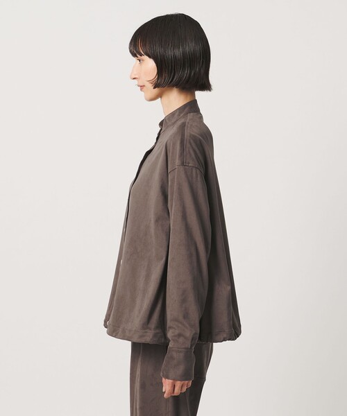 CINOH(チノ)の「【別注】<CINOH>スエードライク シャツ ブルゾン(シャツ/ブラウス・レディース・ダークブラウン・F)」の6枚目の写真