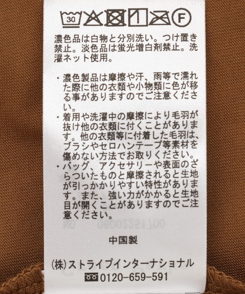 Green Parks(グリーンパークス)の「ベロアレースヘムドッキングプルオーバー(Tシャツ/カットソー・レディース・ブラウン/オフホワイト/キャメル/ブラック・FREE)」の6枚目の写真