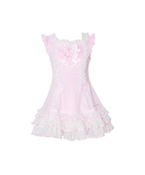 AVENCHUMU(アバンチュウム)の「Front heart ribbon one piece(ワンピース・レディース・ピンク/ブラック×ピンク/ブラック・FREE)」の20枚目の写真