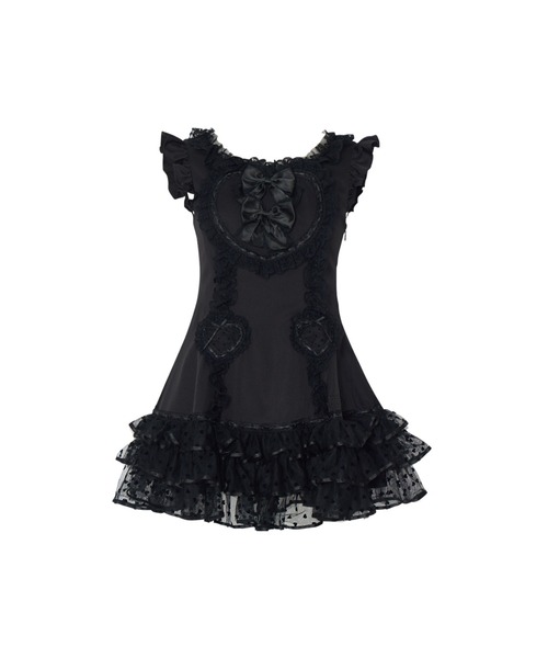 AVENCHUMU(アバンチュウム)の「Front heart ribbon one piece(ワンピース・レディース・ピンク/ブラック×ピンク/ブラック・FREE)」の19枚目の写真