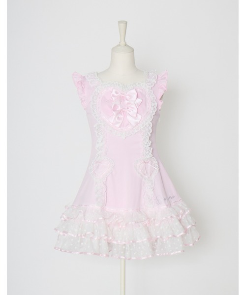 AVENCHUMU(アバンチュウム)の「Front heart ribbon one piece(ワンピース・レディース・ピンク/ブラック×ピンク/ブラック・FREE)」の21枚目の写真