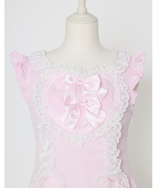 AVENCHUMU(アバンチュウム)の「Front heart ribbon one piece(ワンピース・レディース・ピンク/ブラック×ピンク/ブラック・FREE)」の22枚目の写真