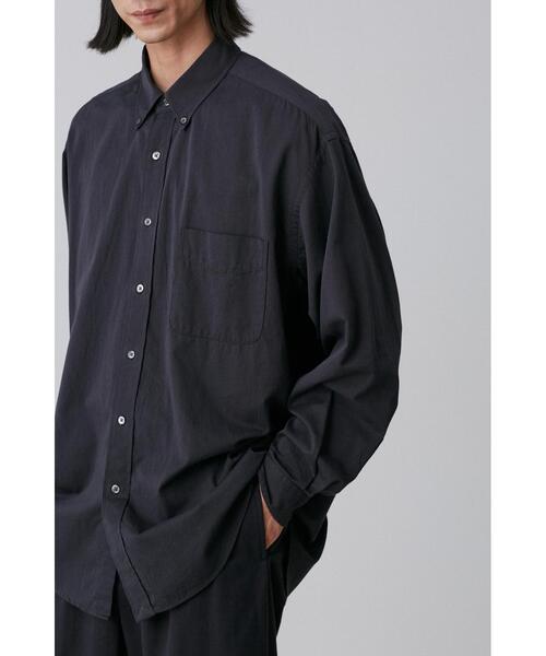Y(ワイ)の「Y / ORGANIC COTTON WASHER SATIN SHIRT(シャツ/ブラウス・メンズ・ネイビー/ホワイト・SMALL/LARGE)」の12枚目の写真