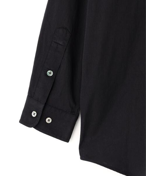 Y(ワイ)の「Y / ORGANIC COTTON WASHER SATIN SHIRT(シャツ/ブラウス・メンズ・ネイビー/ホワイト・SMALL/LARGE)」の3枚目の写真