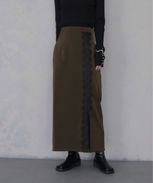 【&g'aime 】サテンレーススカート Satin Lace Skirt