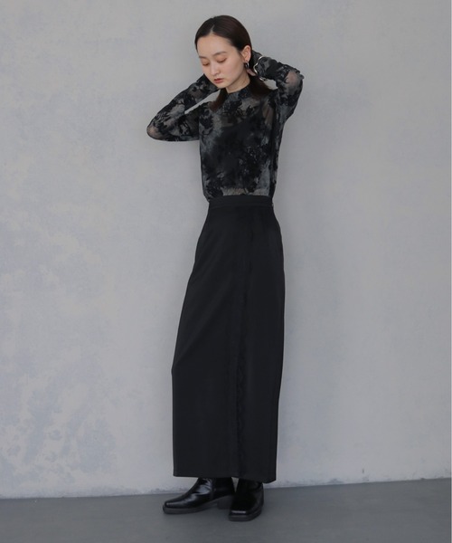 &g'aime(アンジェム)の「【&g'aime 】サテンレーススカート Satin Lace Skirt(スカート・レディース・ブラック/ブラウン・FREE)」の12枚目の写真