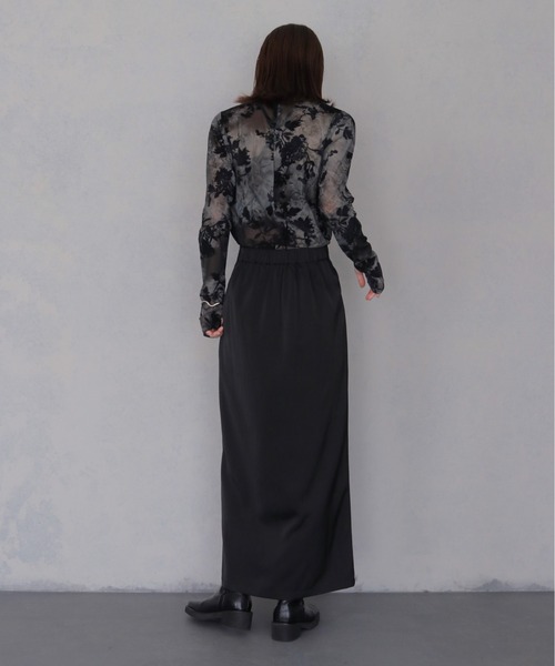 &g'aime(アンジェム)の「【&g'aime 】サテンレーススカート Satin Lace Skirt(スカート・レディース・ブラック/ブラウン・FREE)」の13枚目の写真