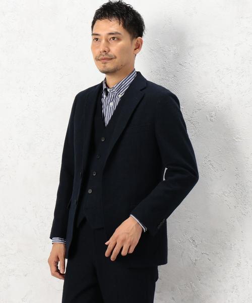 green label relaxing（グリーンレーベルリラクシング）の「KT H/SPUN NT 2B ジャケット◆（テーラードジャケット・メンズ・ダークブラウン/ネイビー/グレー・X-LARGE/LARGE/MEDIUM/X-SMALL/XX-LARGE/SMALL）」の3枚目の写真