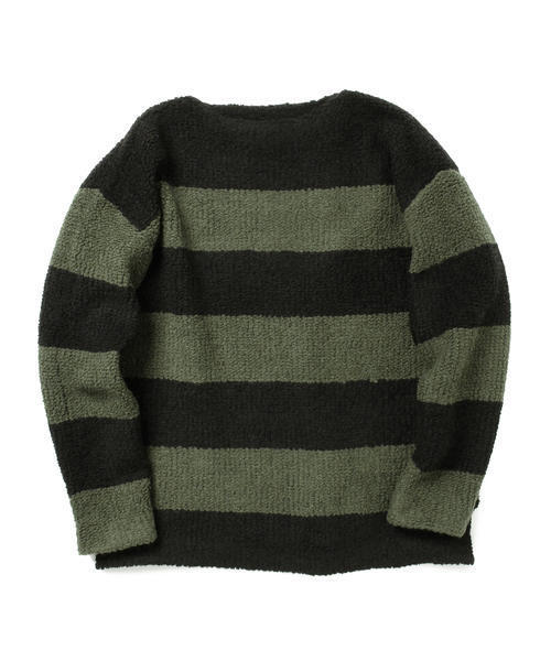 BEAMS（ビームス）の「BEAMS / 裏毛 ボーダー ニット（ニット/セーター・メンズ・レッド/オリーブ・X-LARGE/MEDIUM/SMALL/LARGE）」の12枚目の写真