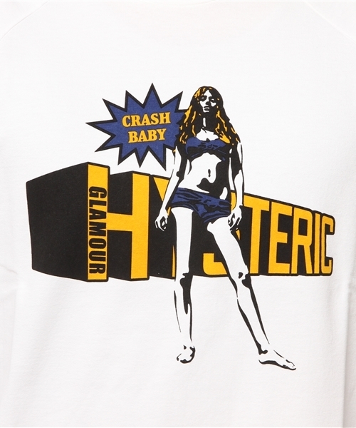 HYSTERIC GLAMOUR（ヒステリックグラマー）の「CRASH BABY pt 七分袖T-SH（Tシャツ/カットソー・メンズ・ホワイト/イエロー/ブラック・SMALL/MEDIUM/LARGE）」の7枚目の写真