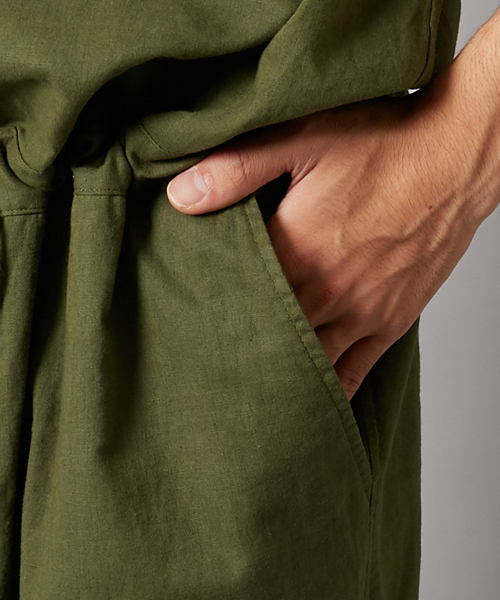 AMERICAN RAG CIE（アメリカンラグシー）の「綿麻 オールインワン WEB限定（つなぎ/オールインワン・メンズ・ブラック/カーキ・1/2/3）」の13枚目の写真