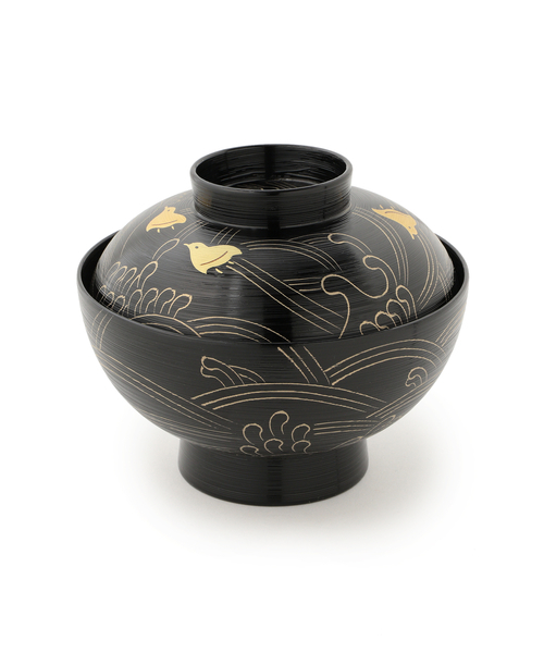 BEAMS JAPAN(ビームス ジャパン)の「漆琳堂 / 銀波千鳥 清流椀(食器)」|ブラック