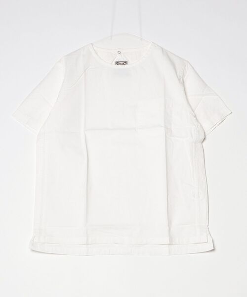 HOUSTON(ヒューストン)の「HOUSTON/ シャンブレークルーネックシャツTEE(Tシャツ/カットソー・メンズ・ホワイト/ブルー・MEDIUM/X-LARGE/LARGE)」の1枚目の写真