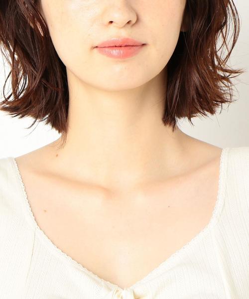 Another Edition（アナザーエディション）の「メッシュリボンタンクトップ（タンクトップ・レディース・ライトブルー/ブラウン/オフホワイト・FREE）」の6枚目の写真