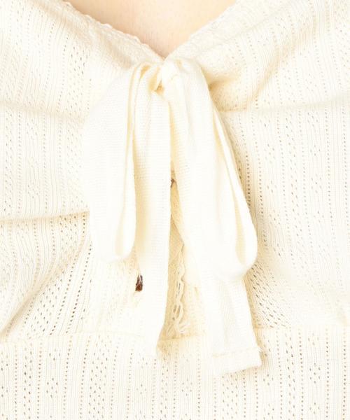 Another Edition（アナザーエディション）の「メッシュリボンタンクトップ（タンクトップ・レディース・ライトブルー/ブラウン/オフホワイト・FREE）」の10枚目の写真